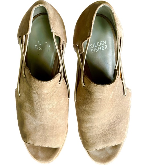 Eileen Fisher Alfie Peep Toe size 8.5 - Picture 2 of 5